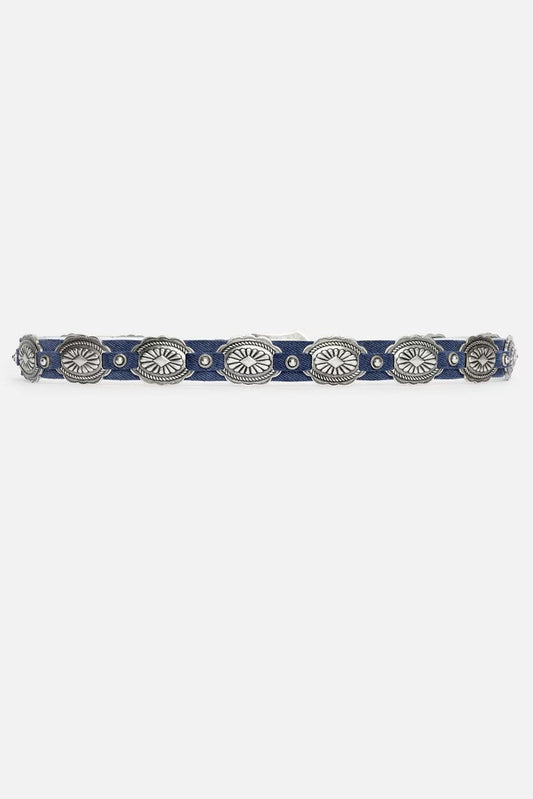 DENIM ITALIAN SUEDE CONCH BELT