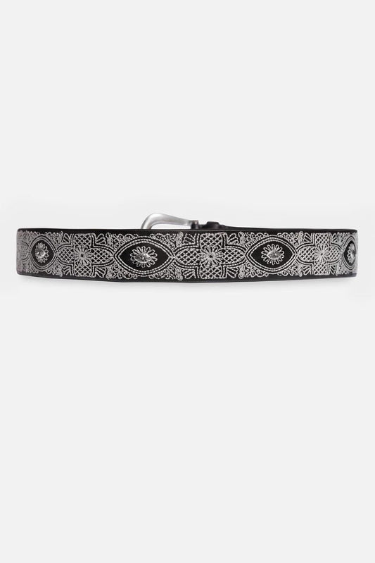 PIZZO EMBROIDERED ITALIAN LEATHER BELT