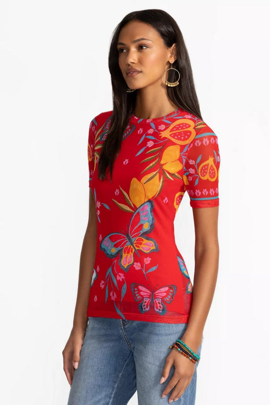 ELEANOR SHORT SLEEVE MESH TEE