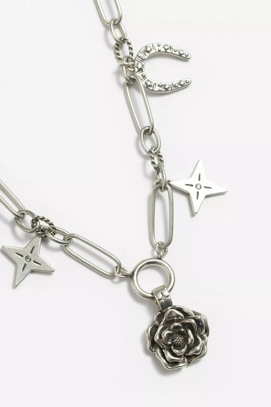 WESTERN ROSE CHARM NECKLACE