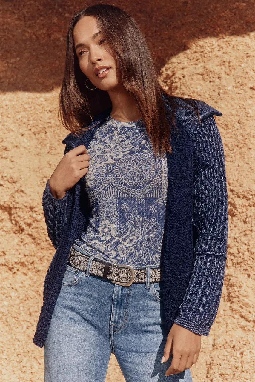 NATALIE LONG SLEEVE MESH TEE