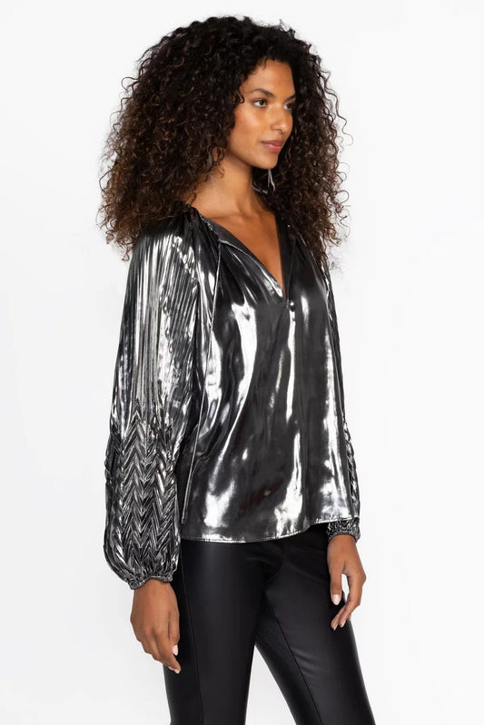 GEMMA PLEATED BLOUSE