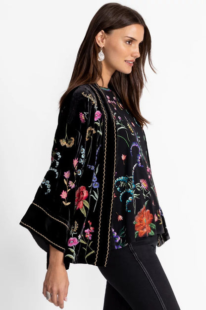RELAXED SCHIFFLI CROPPED KIMONO