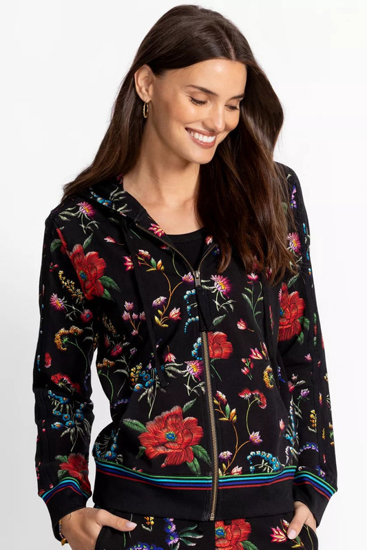 BEE ACTIVE ZIP FRONT HOODIE WITH TAPE