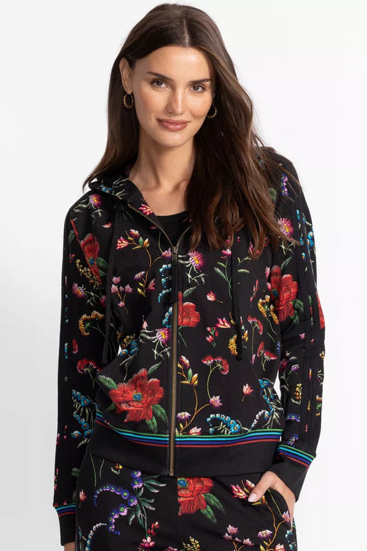 BEE ACTIVE ZIP FRONT HOODIE WITH TAPE