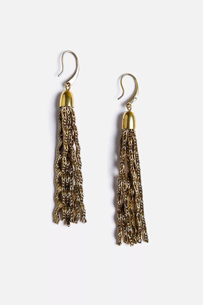 RIC RAC TRIPLE STRAND DROP EARRINGS