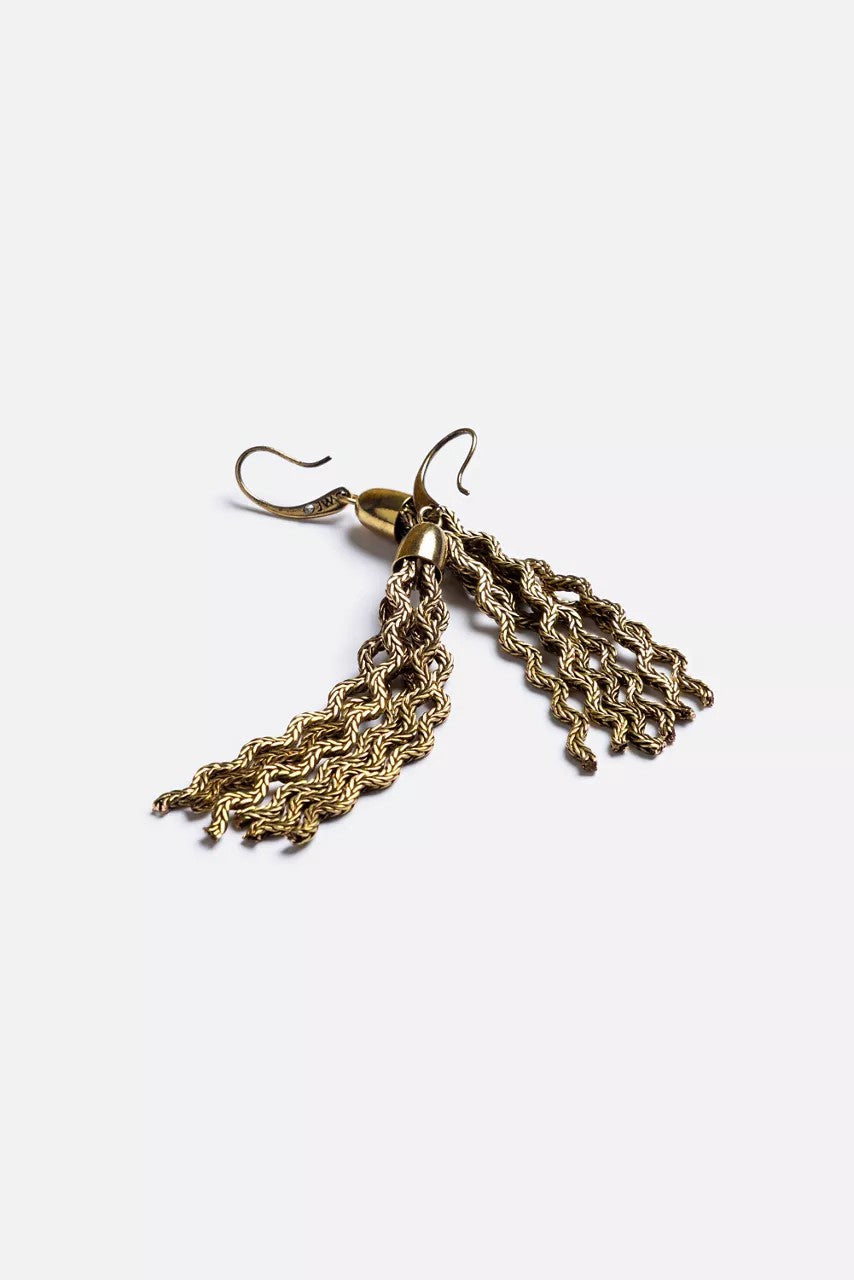 RIC RAC TRIPLE STRAND DROP EARRINGS