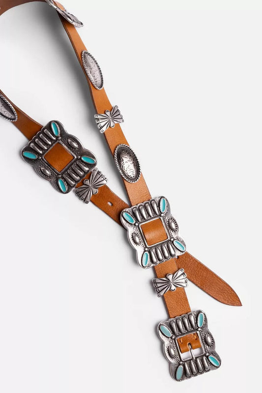 PIAZZA ITALIAN LEATHER CONCH BELT