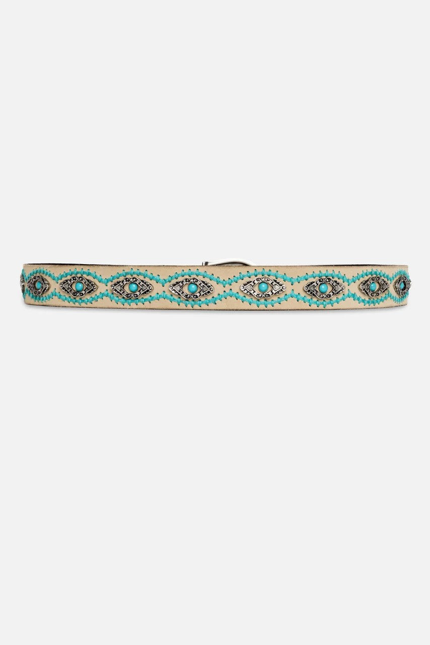 ORNATA TURQUOISE ITALIAN SUEDE BELT