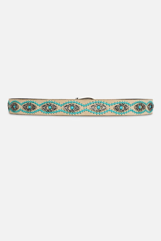 ORNATA TURQUOISE ITALIAN SUEDE BELT