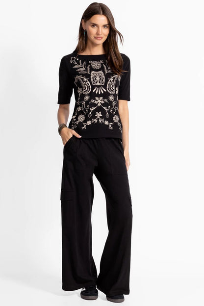 ELBOW SLEEVE BOAT NECK TEE