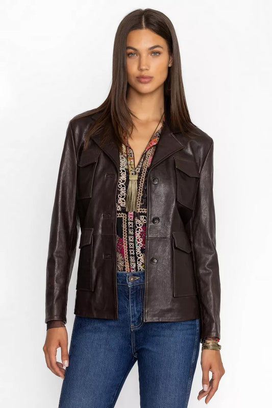 PATCH POCKET ITALIAN LEATHER JACKET