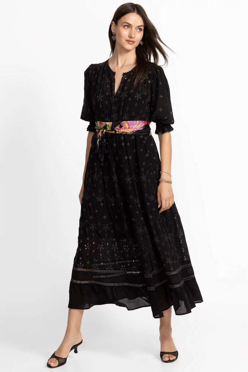 DAPHNE EMBROIDERED MAXI DRESS