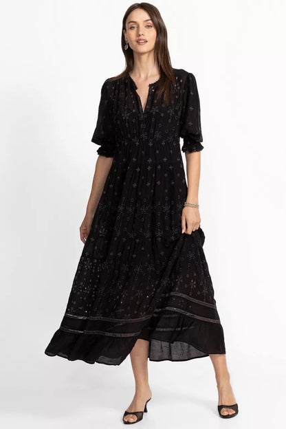DAPHNE EMBROIDERED MAXI DRESS