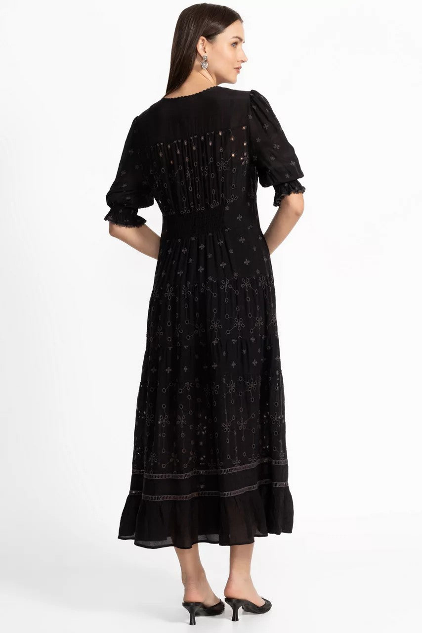 DAPHNE EMBROIDERED MAXI DRESS