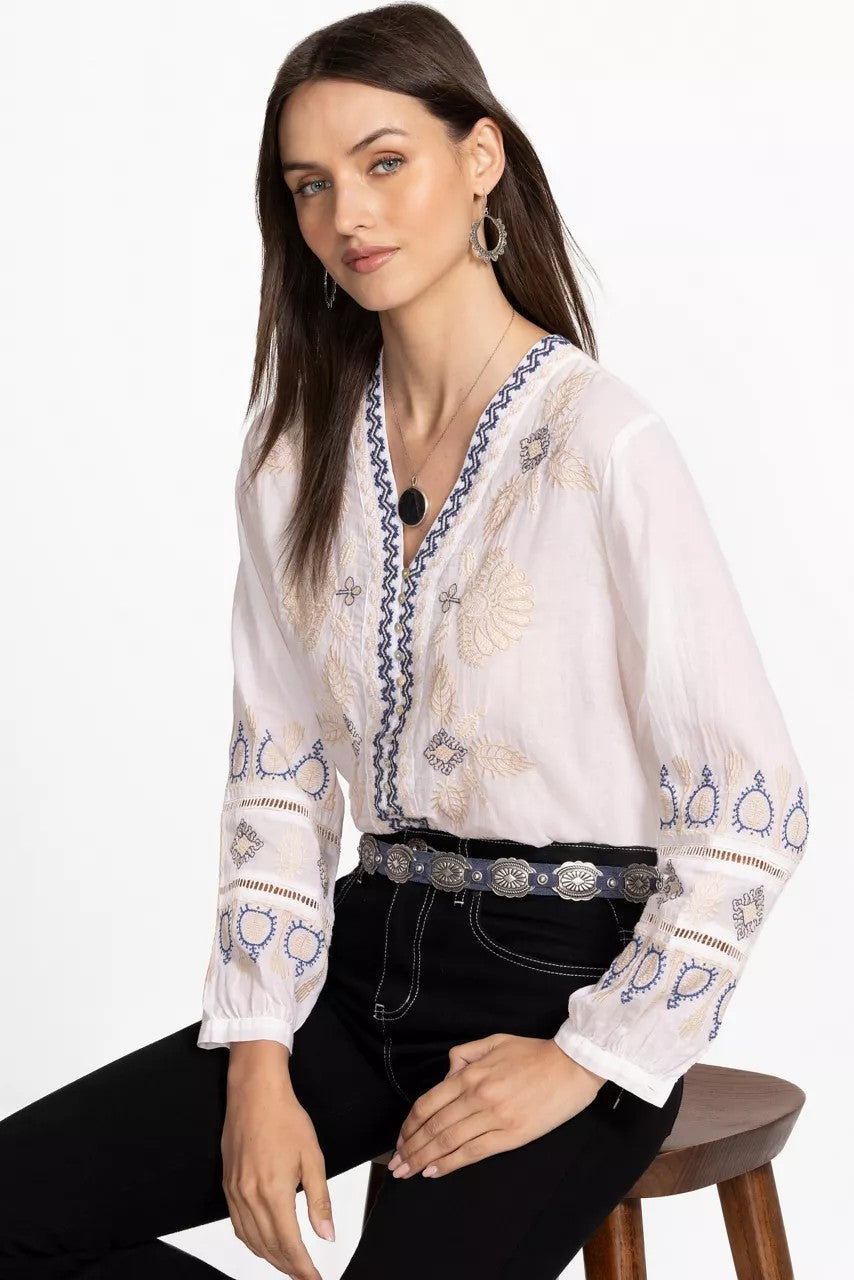 BUTTON FRONT LISBON BLOUSE