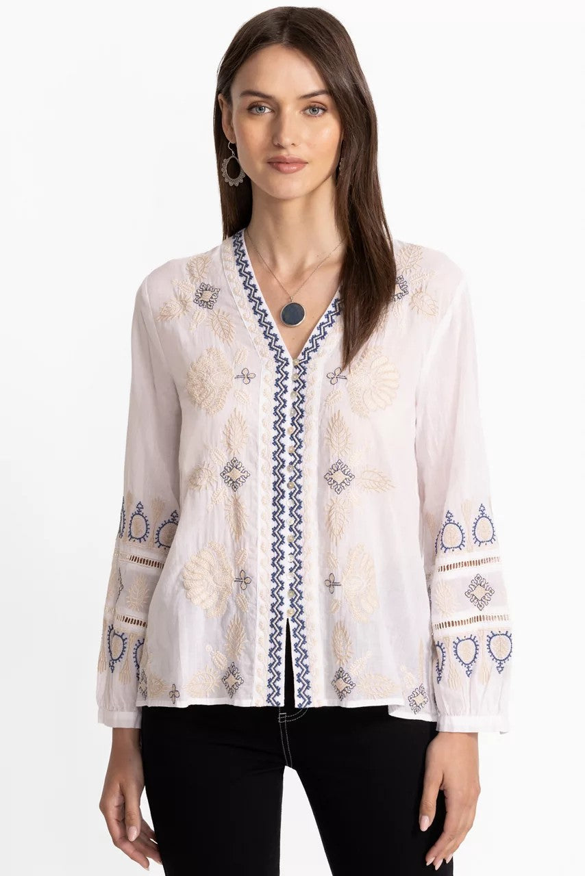 BUTTON FRONT LISBON BLOUSE