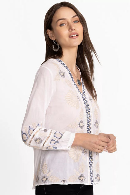 BUTTON FRONT LISBON BLOUSE