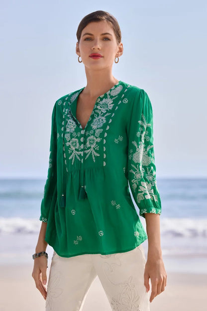 3/4 SLEEVE PRAIRIE BLOUSE