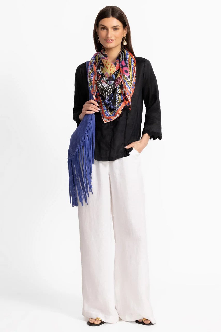 LINEN PRINCESS SEAM TOP