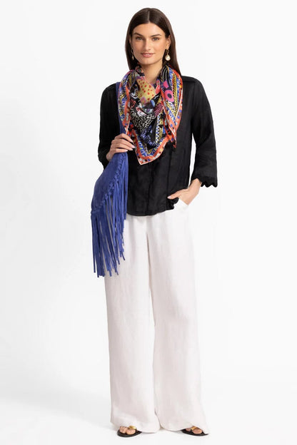 LINEN PRINCESS SEAM TOP