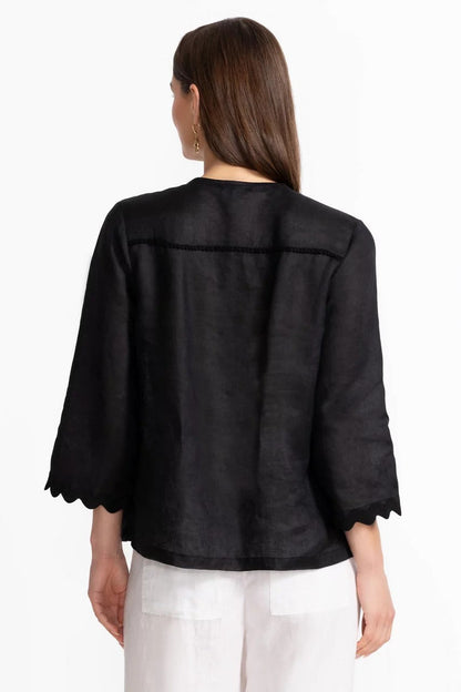 LINEN PRINCESS SEAM TOP