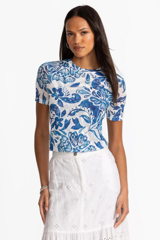 ELEANOR SHORT SLEEVE MESH TEE