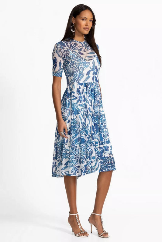MESH TIERED DRESS