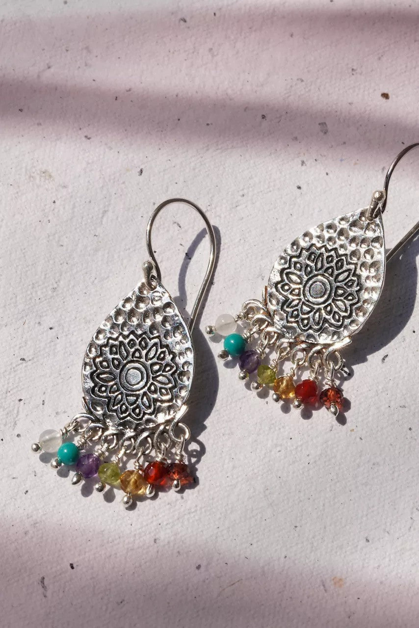 CHAKRA DROP DANGLE EARRINGS