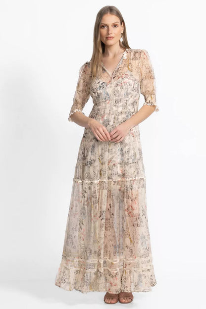 JULIA TIERED MAXI DRESS