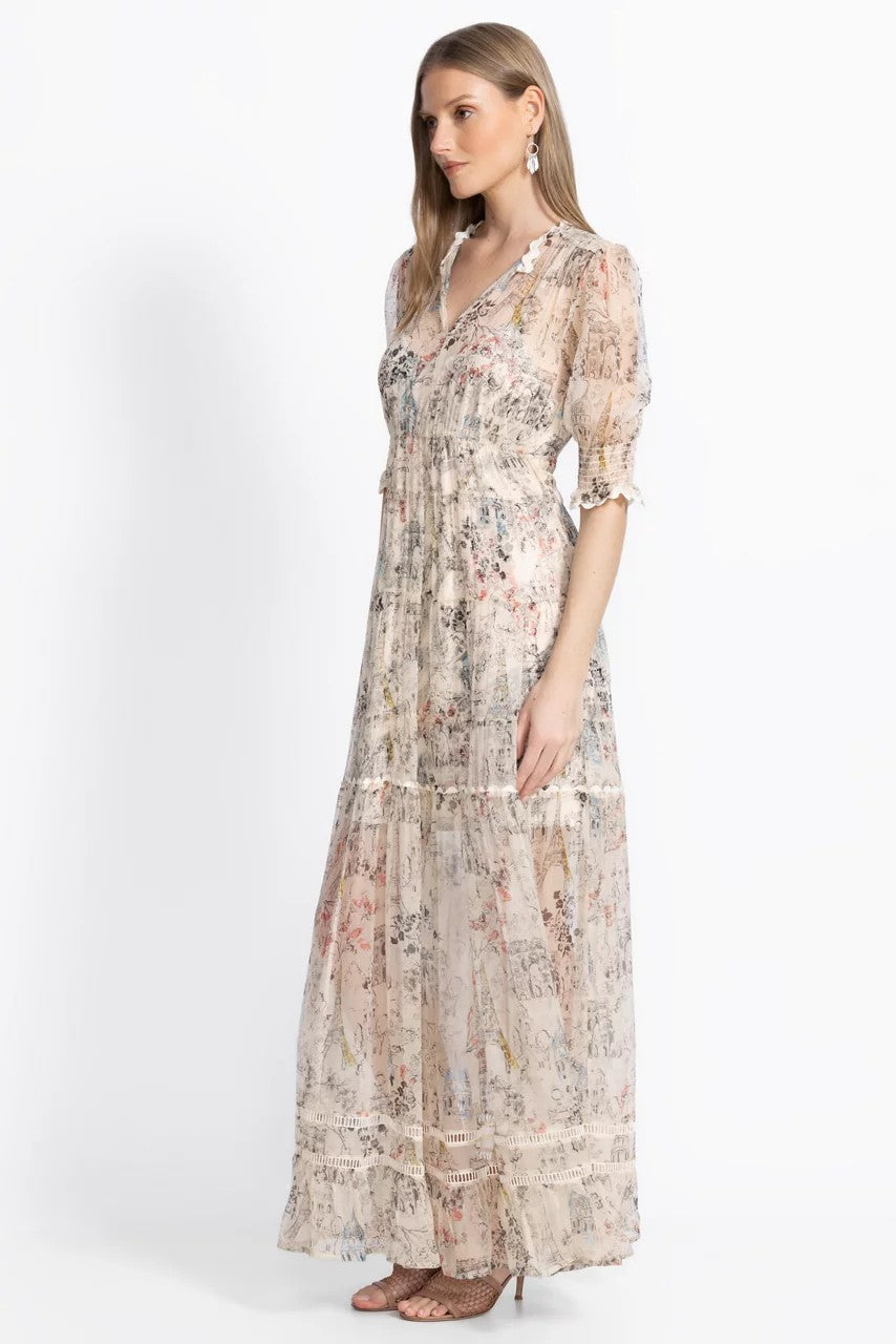 JULIA TIERED MAXI DRESS