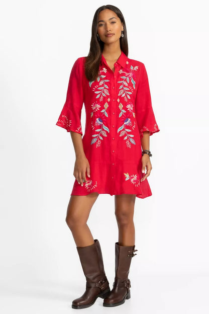 TIERED FLOUNCE DRESS