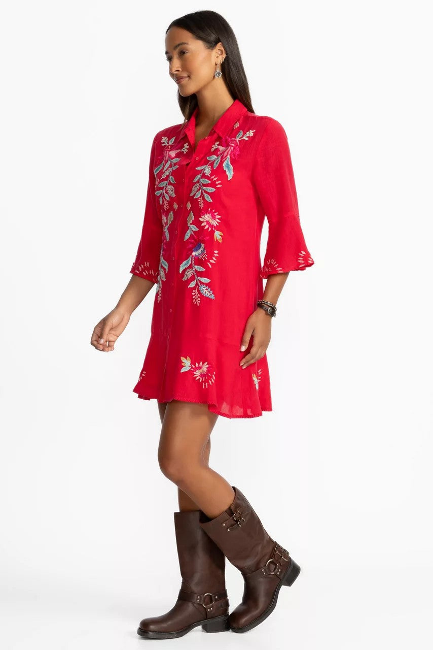 TIERED FLOUNCE DRESS