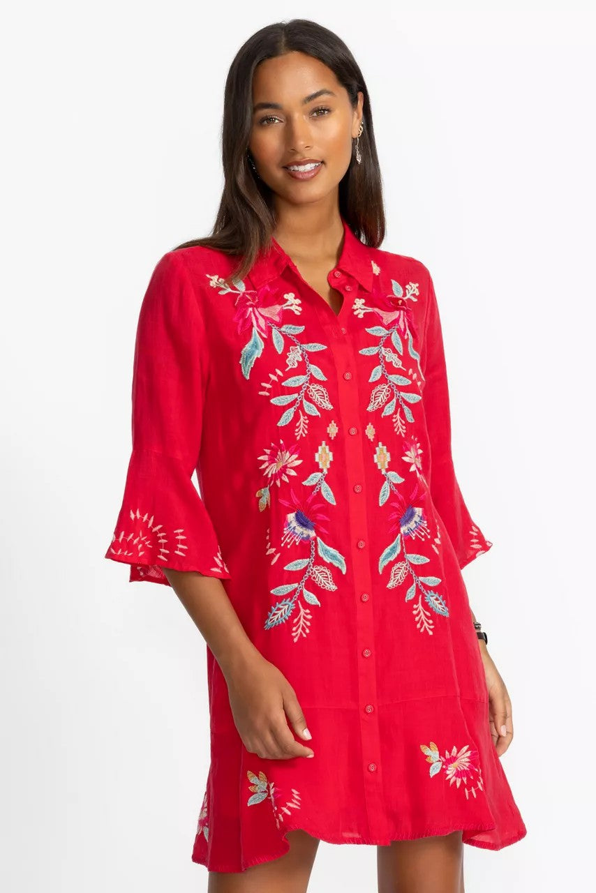 TIERED FLOUNCE DRESS