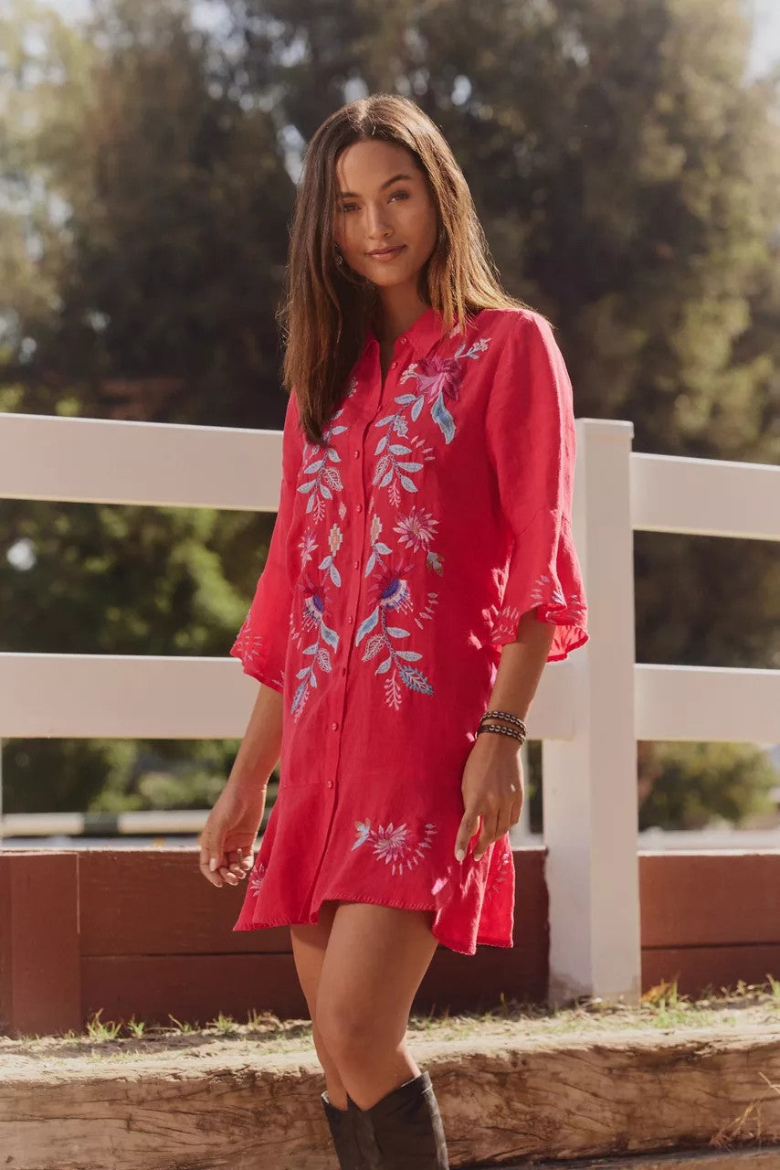 TIERED FLOUNCE DRESS