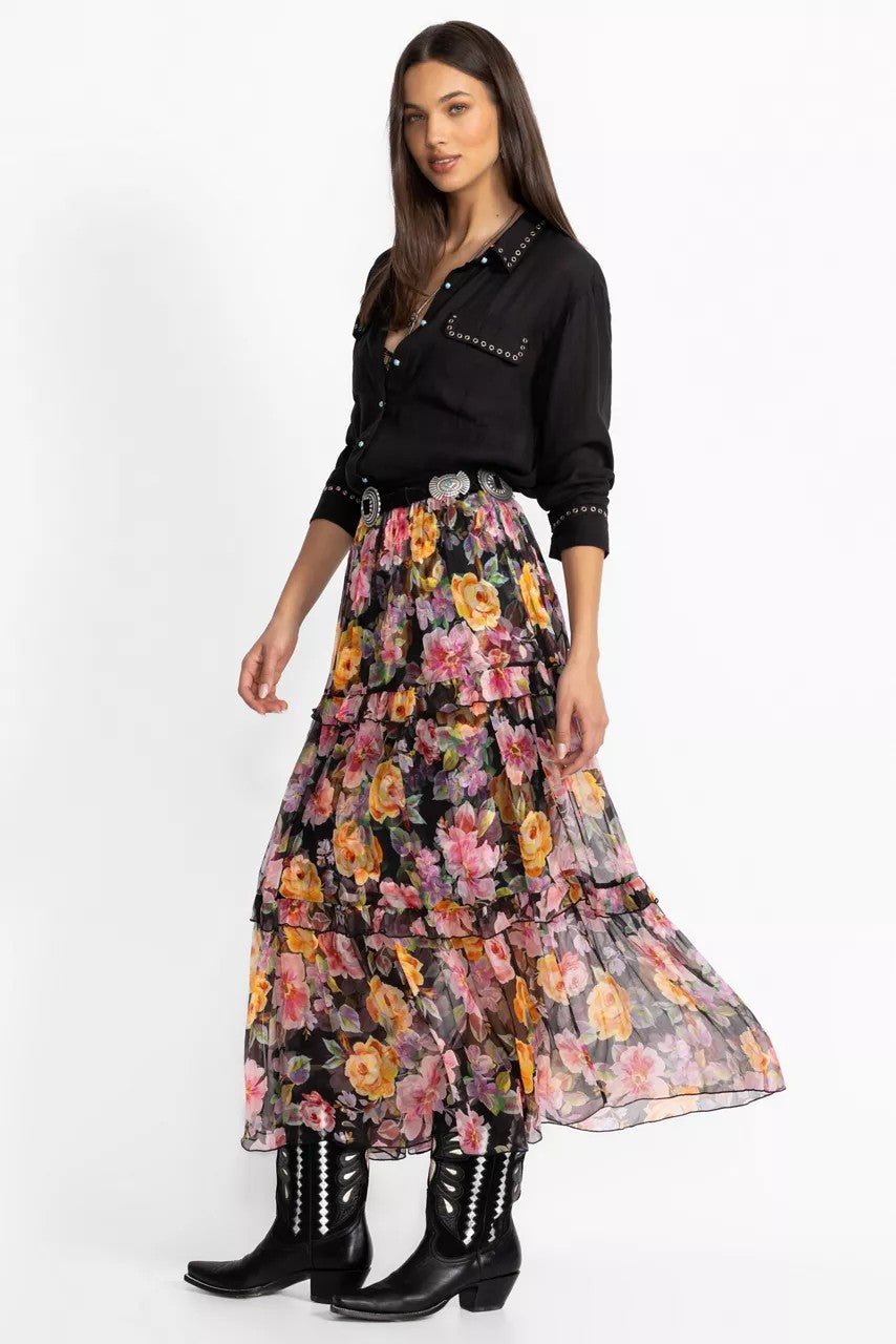 TERRA TIERED MAXI SKIRT