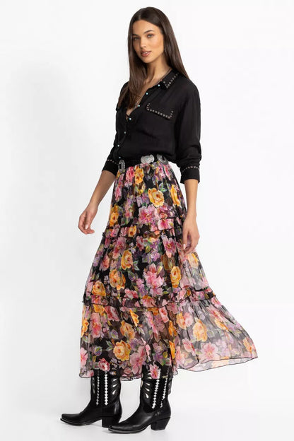 TERRA TIERED MAXI SKIRT
