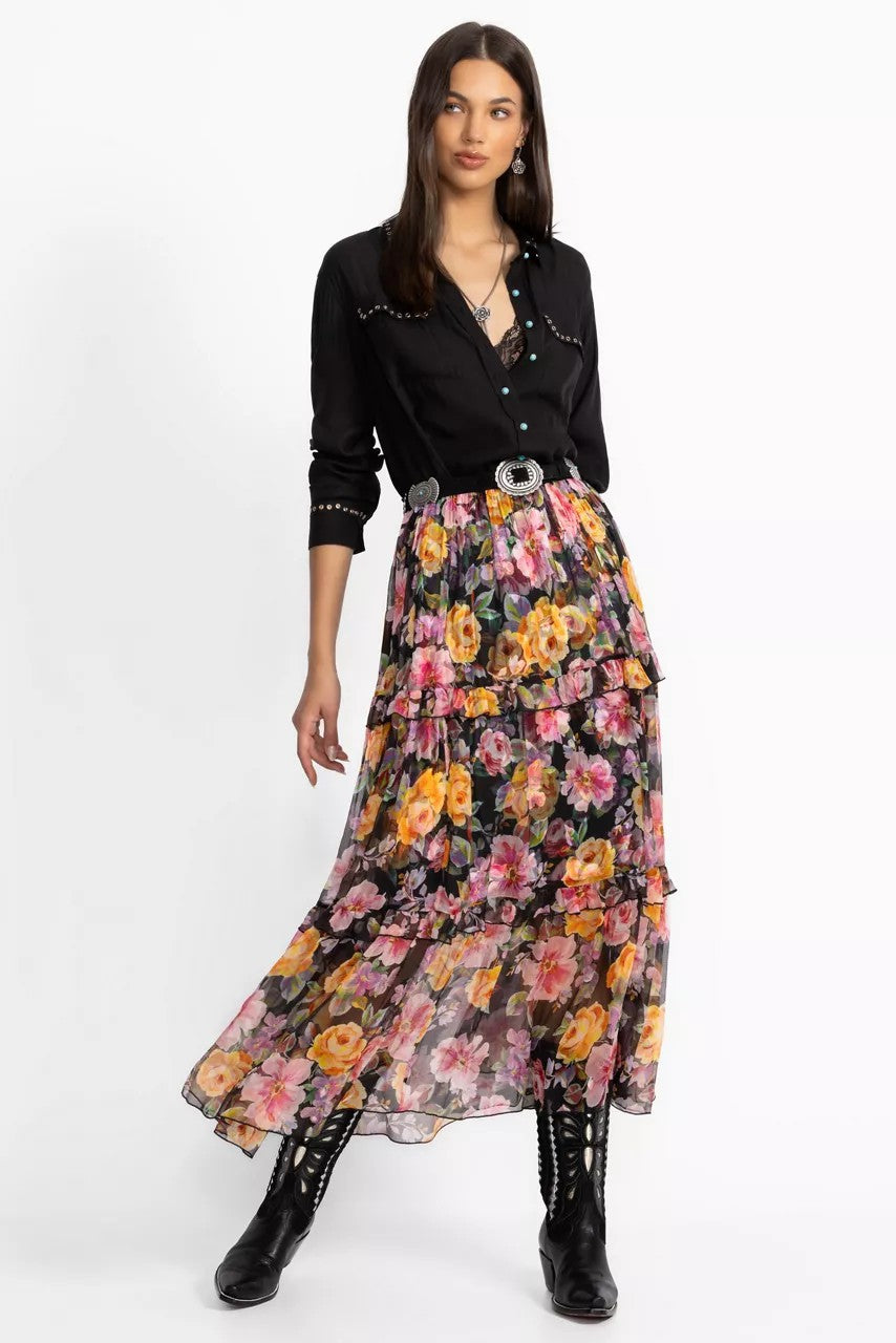 TERRA TIERED MAXI SKIRT