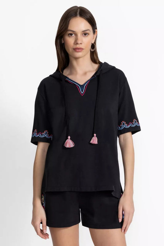 BEE ACTIVE NOTCHED PULLOVER HOODIE