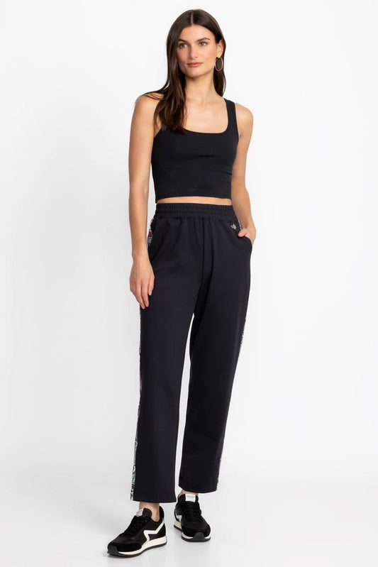 BEE ACTIVE TUXEDO STRIPE TRAVELER PANT