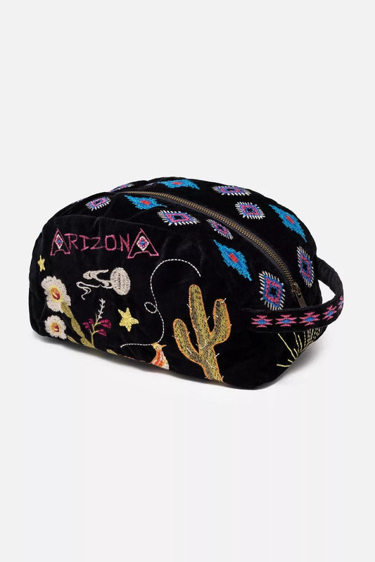ARIZONA COTTON VELVET MAKEUP BAG