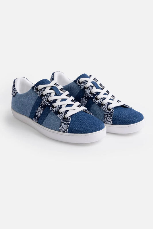 BANDANA EMBROIDERED DENIM SNEAKER