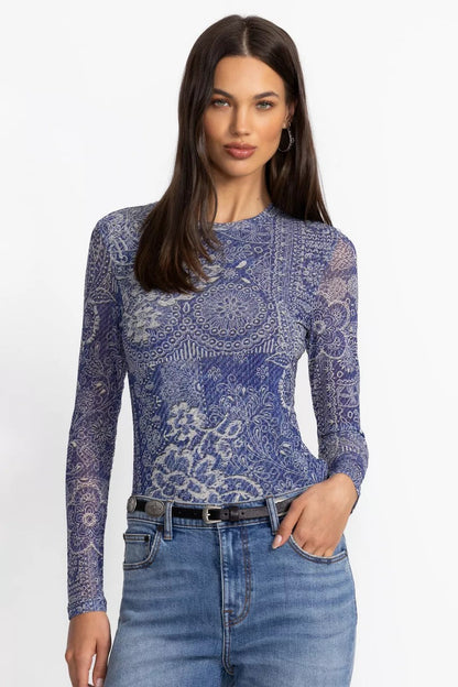 NATALIE LONG SLEEVE MESH TEE