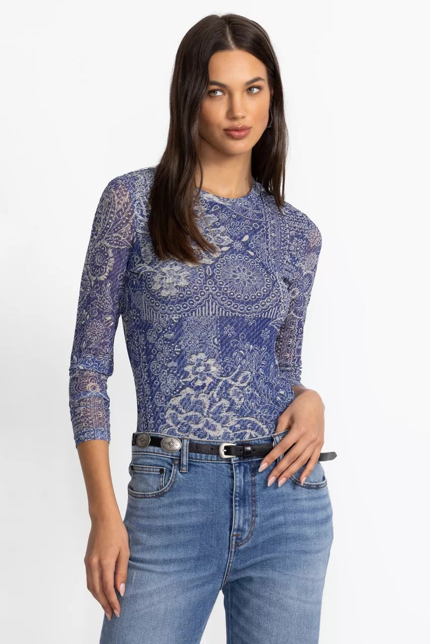 NATALIE LONG SLEEVE MESH TEE