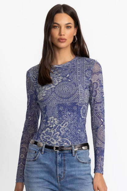 NATALIE LONG SLEEVE MESH TEE