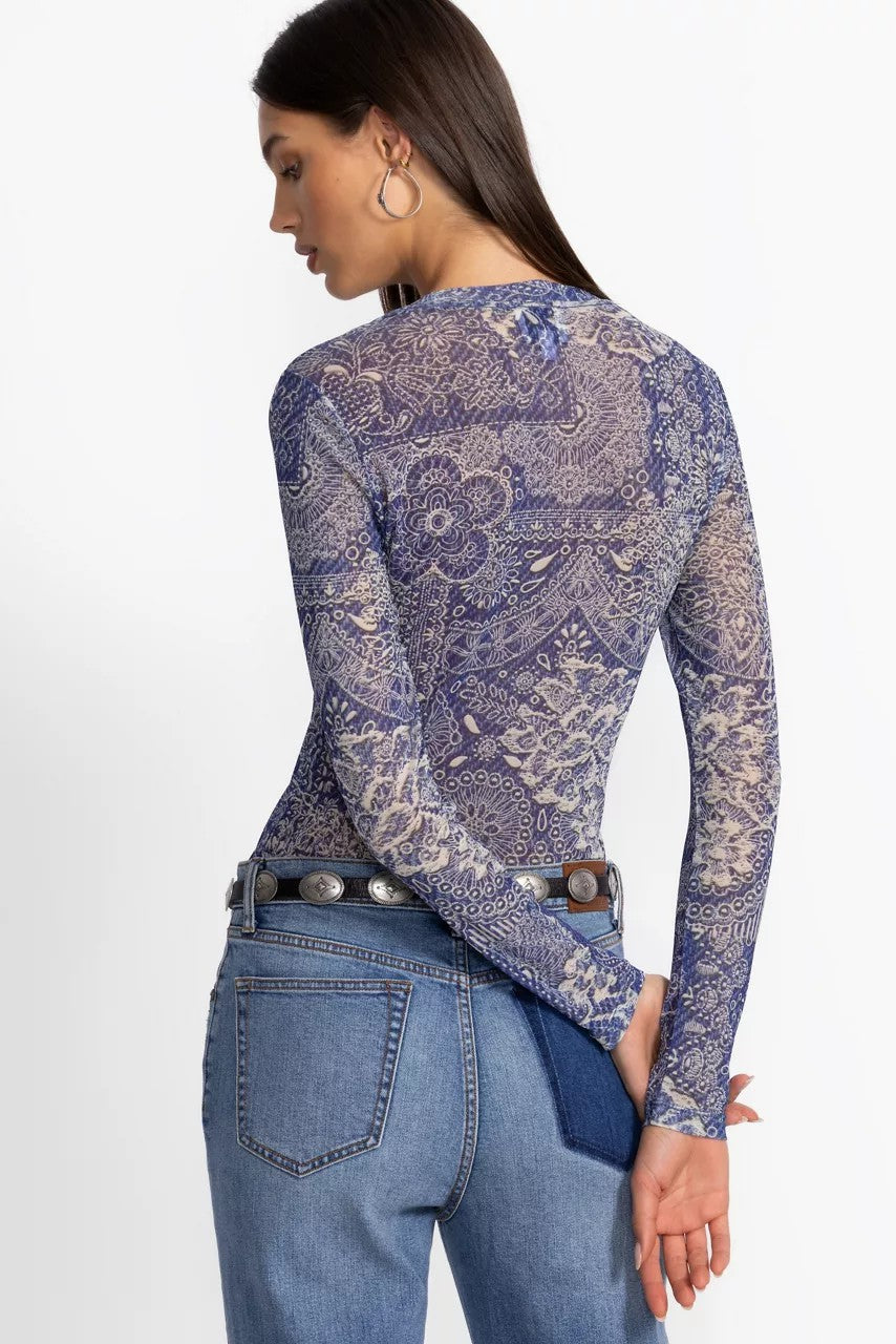 NATALIE LONG SLEEVE MESH TEE