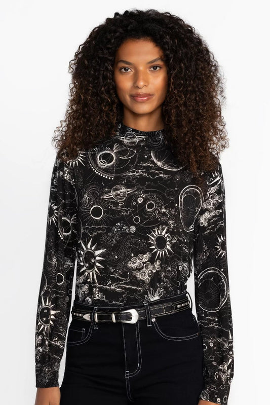 THE JANIE FAVORITE PUFF SLEEVE MOCK NECK