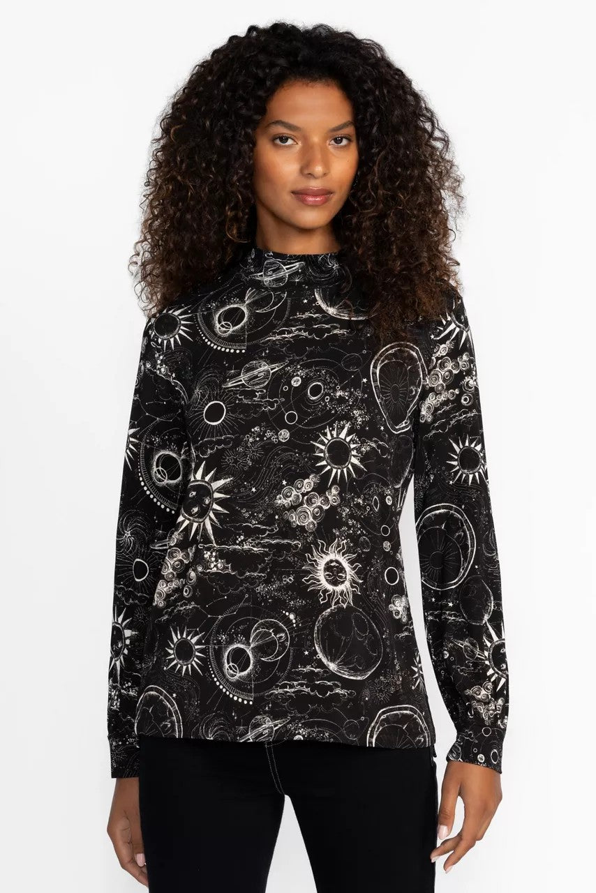 THE JANIE FAVORITE PUFF SLEEVE MOCK NECK