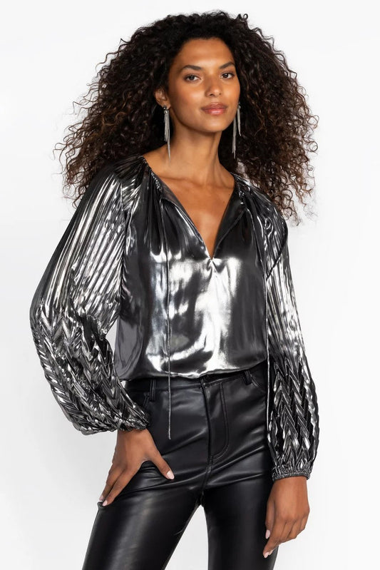 GEMMA PLEATED BLOUSE