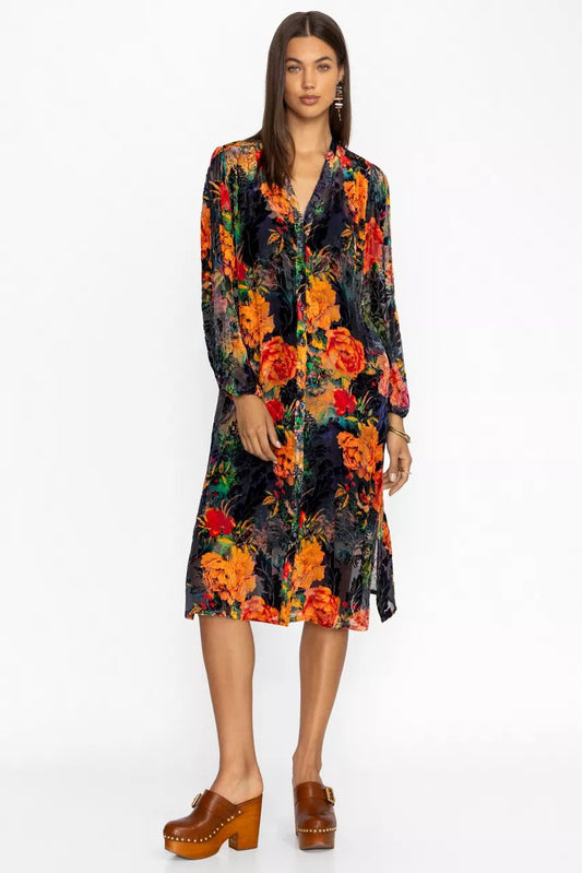RENNA BURNOUT DRESS
